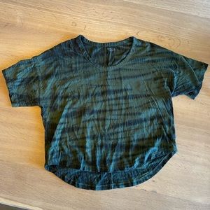 Athleta womens T-shirt. Size S. Color green/black tie dye.